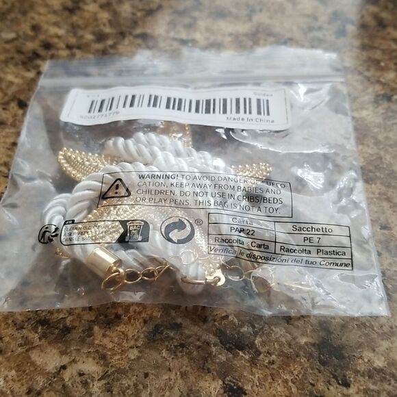 Twisted rope chain necklace with starfish - Picture 5 of 7